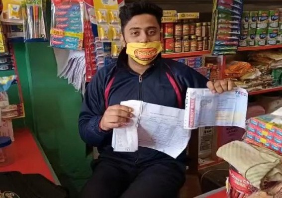 Shop-keeper served with Rs. 14,000 Bill by TSECL Shop-keeper served with Rs. 14,000 Bill by TSECL